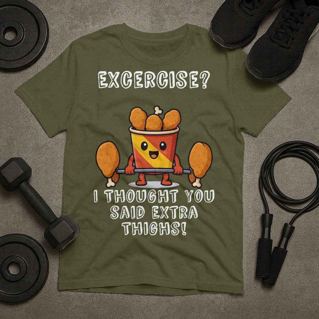 Exercise Extra Thighs Funny T-Shirt