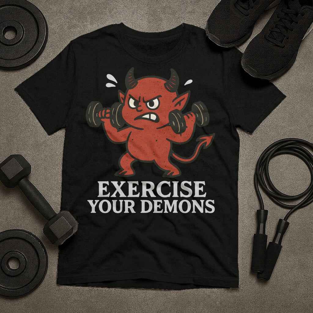 Exercise Your Demons Lifting Devil T-Shirt