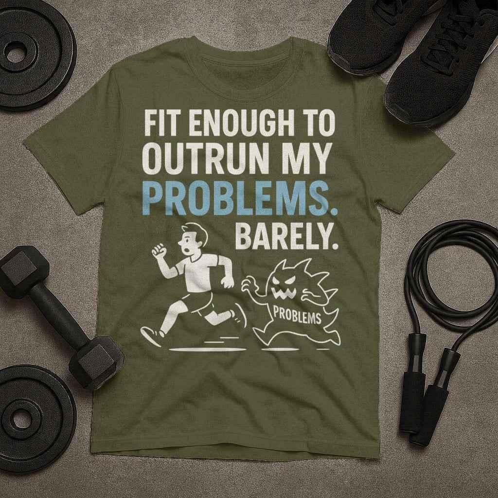 Fit Enough to Outrun Problems Barely T-Shirt