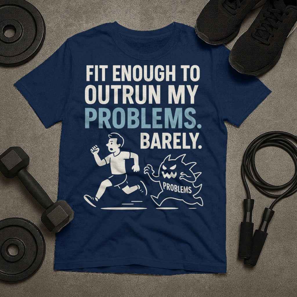 Fit Enough to Outrun Problems Barely T-Shirt