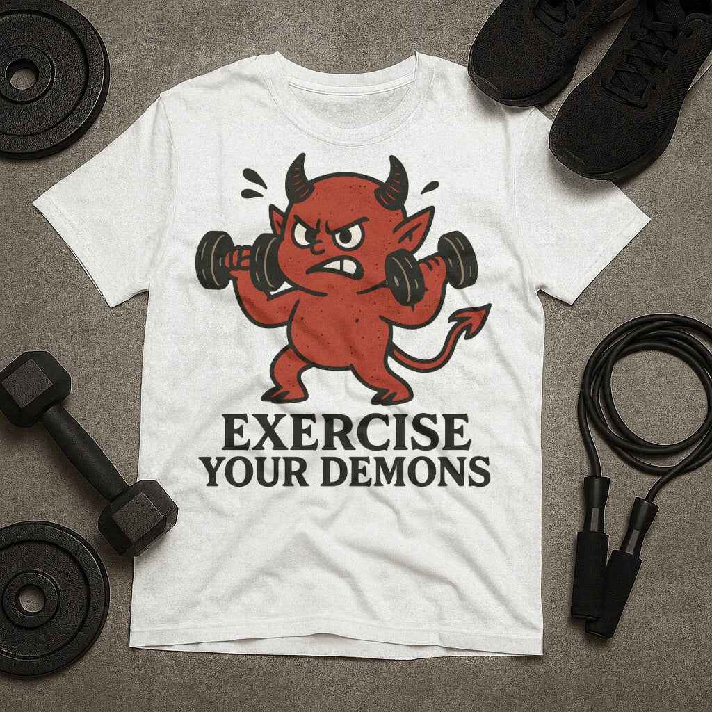 Exercise Your Demons Lifting Devil T-Shirt