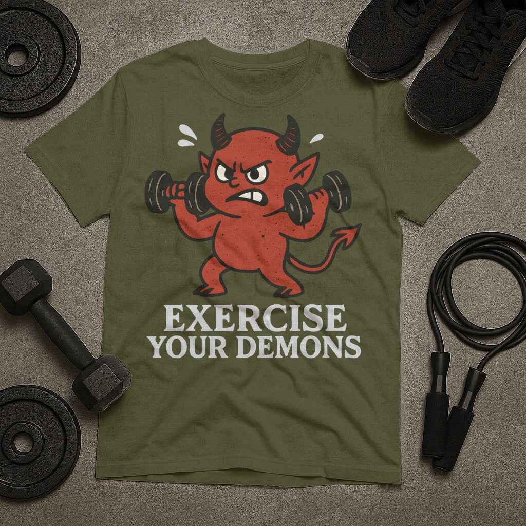 Exercise Your Demons Lifting Devil T-Shirt