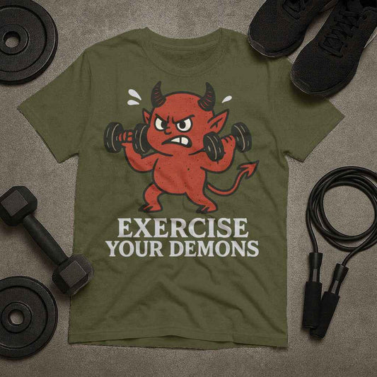 Exercise Your Demons Lifting Devil T-Shirt