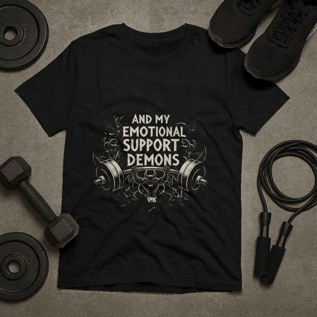 Just A Barbell And My Emotional Support Demons T-Shirt