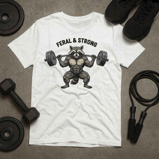 Feral and Strong Raccoon Gym T-Shirt