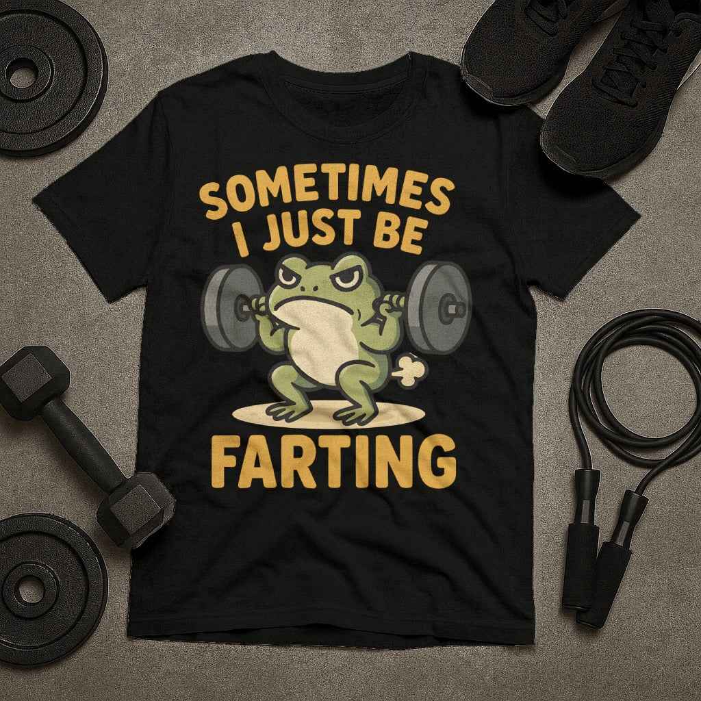 Sometimes I Just Be Farting Lifting Frog T-Shirt