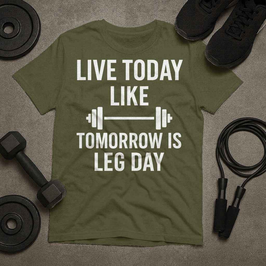 Live Today Like Tomorrow Is Leg Day T-Shirt