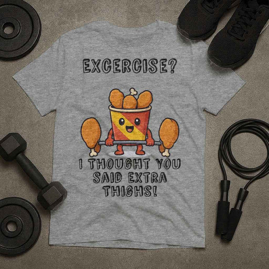 Exercise Extra Thighs Funny T-Shirt