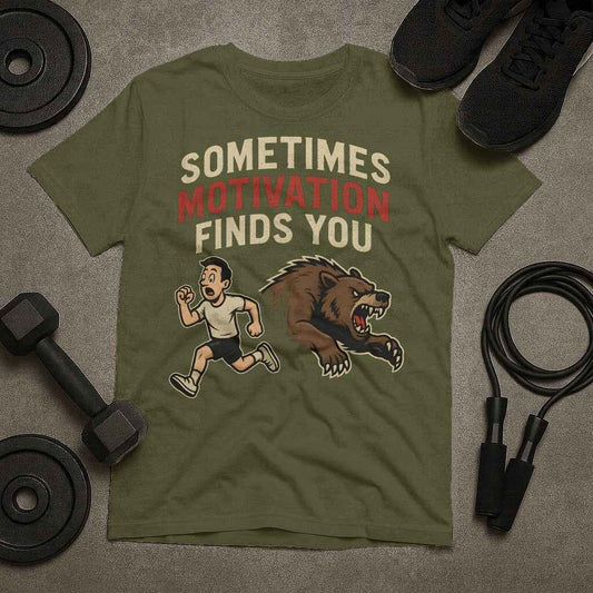 Sometimes Motivation Finds You T-Shirt