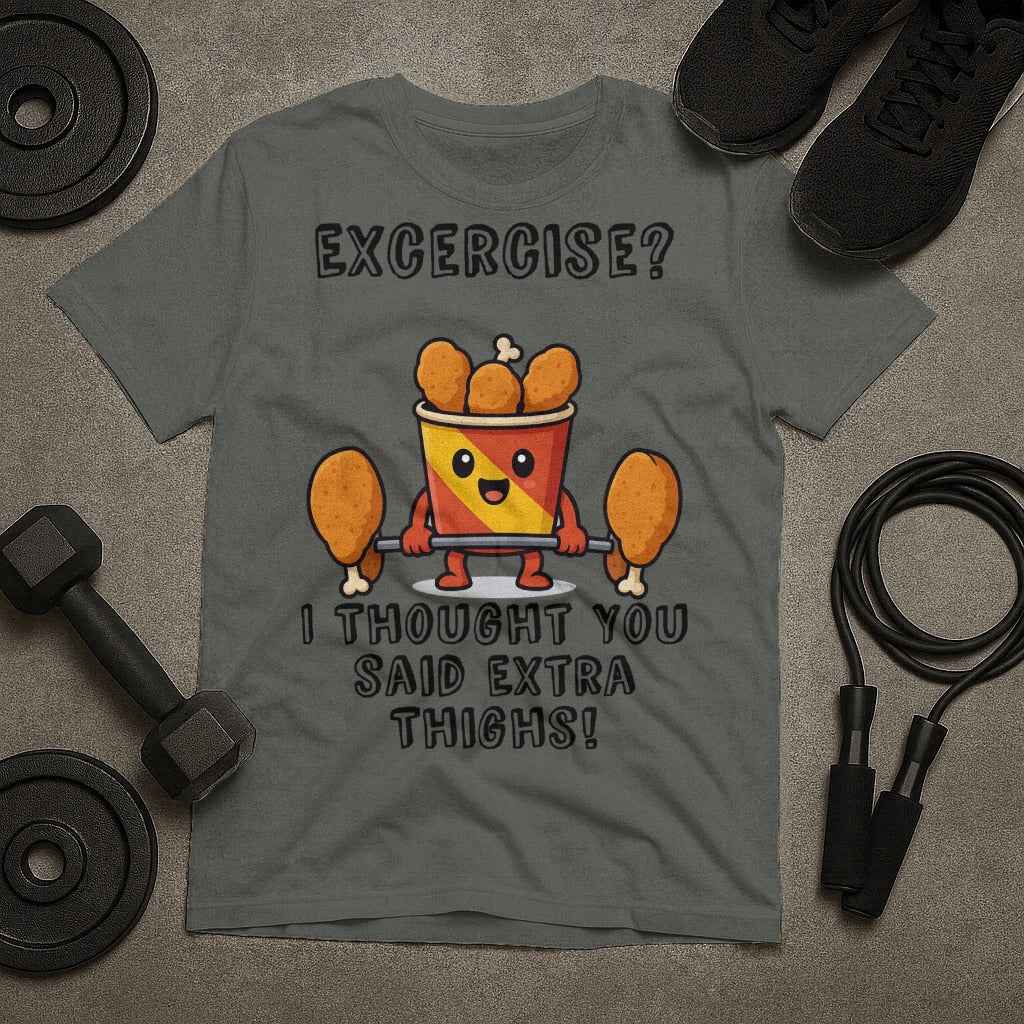 Exercise Extra Thighs Funny T-Shirt