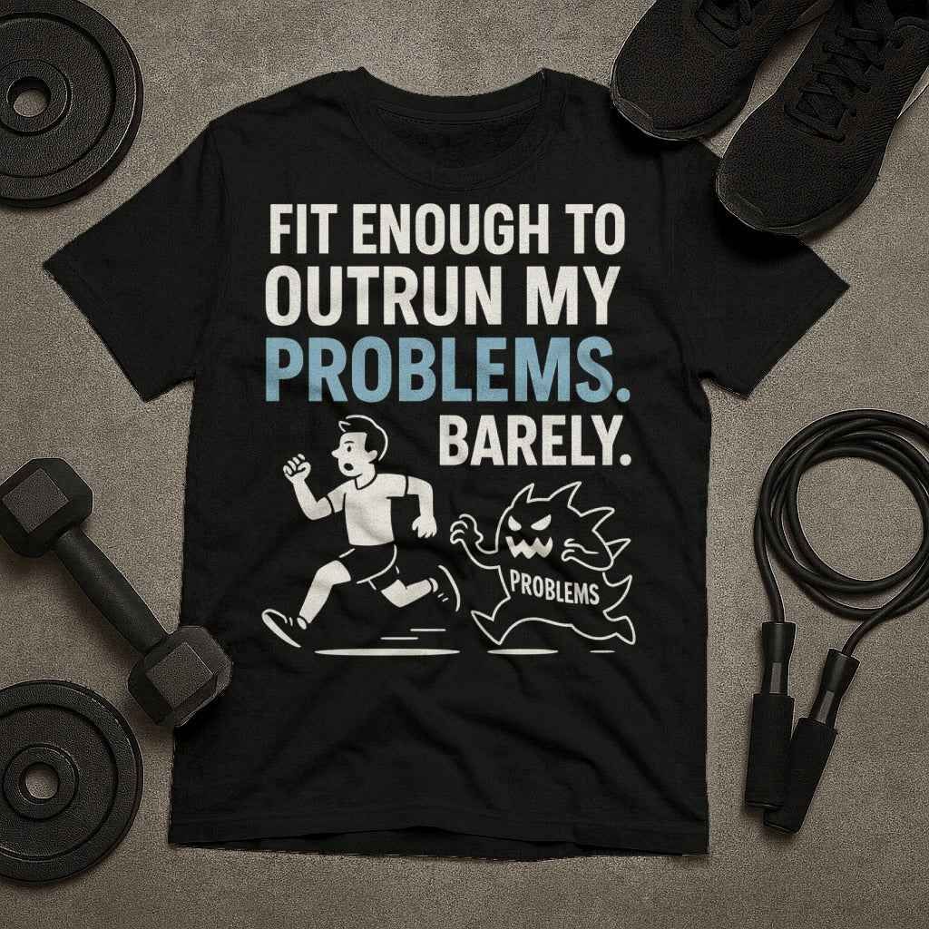 Fit Enough to Outrun Problems Barely T-Shirt
