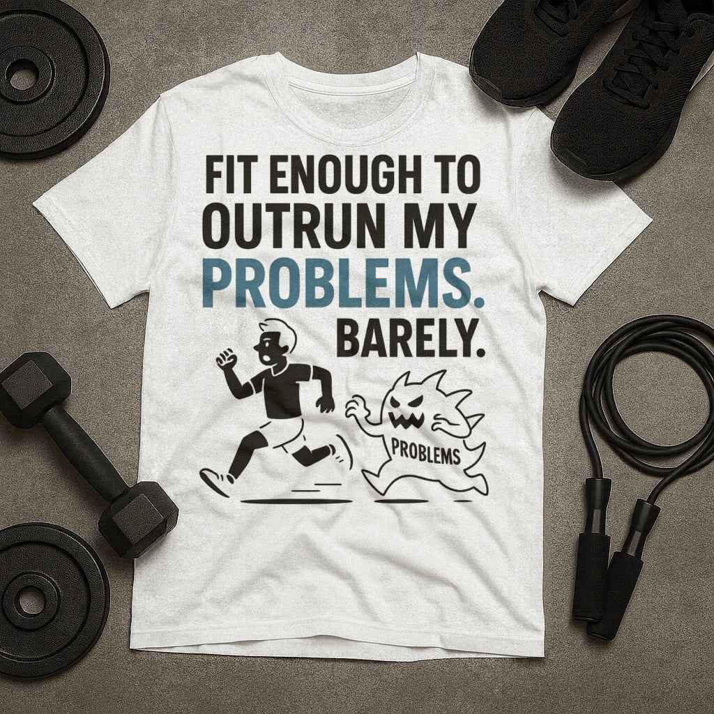 Fit Enough to Outrun Problems Barely T-Shirt