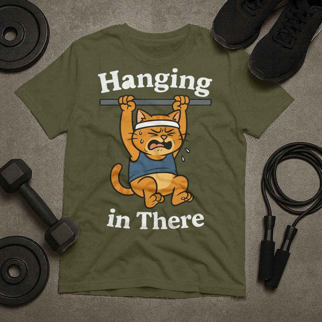 Hanging in There Cat T-Shirt