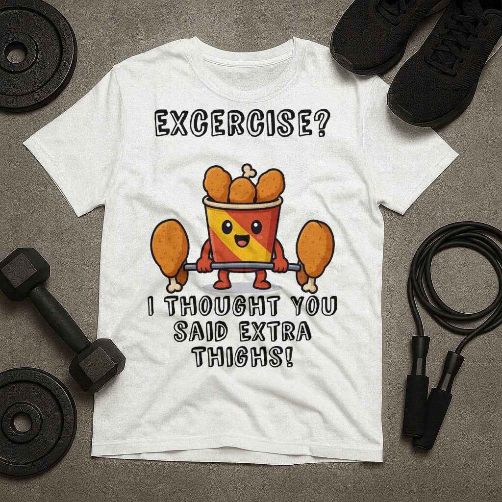 Exercise Extra Thighs Funny T-Shirt