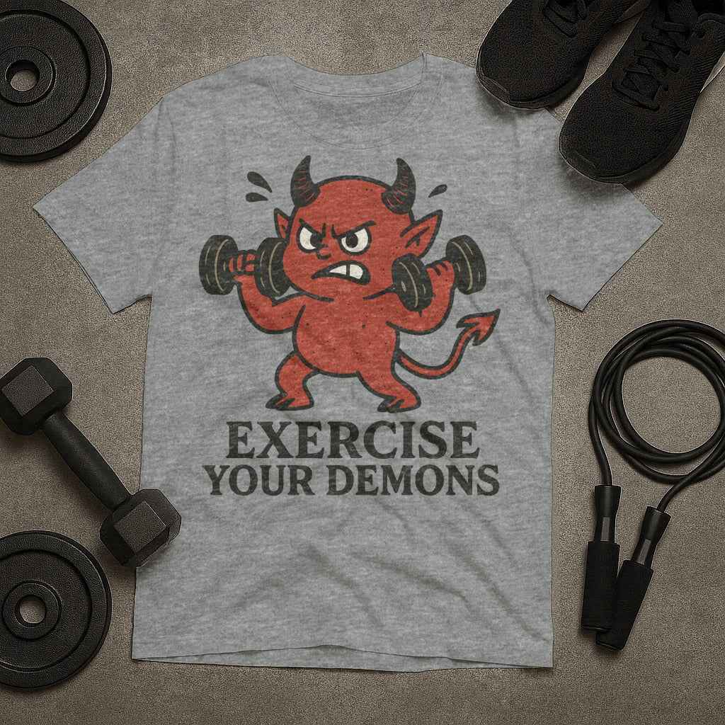 Exercise Your Demons Lifting Devil T-Shirt