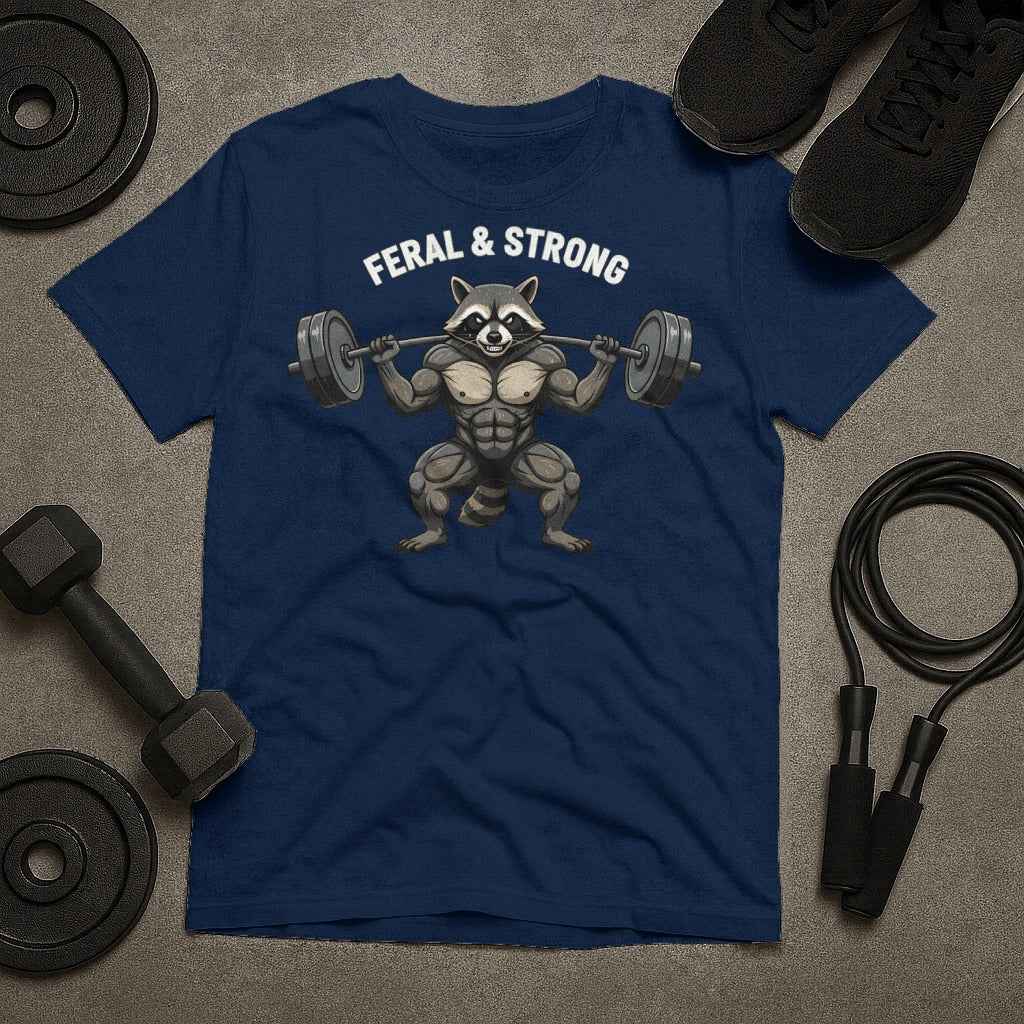 Feral and Strong Raccoon Gym T-Shirt